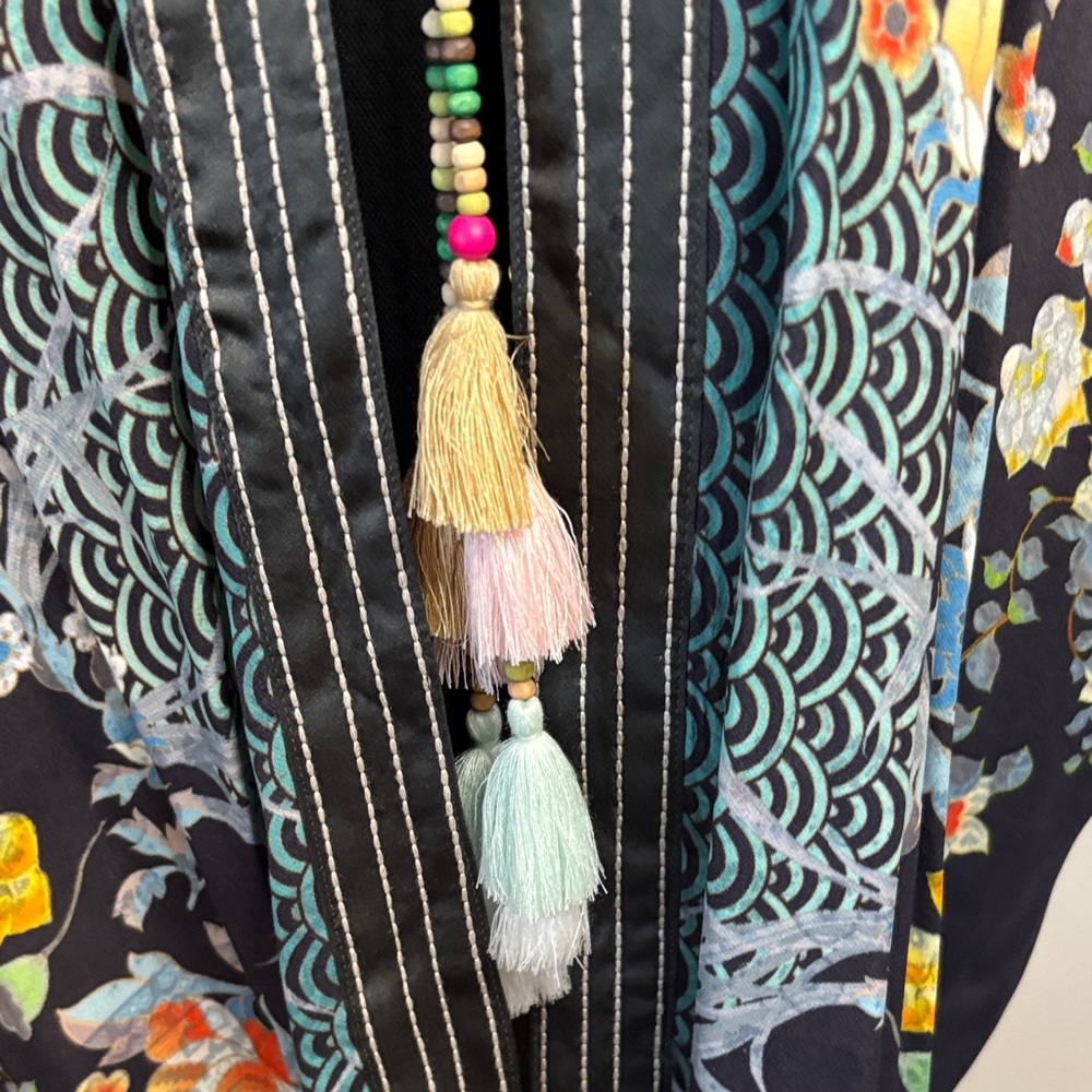 Johnny Was Multicolor Floral Cape - Picture 5 of 6